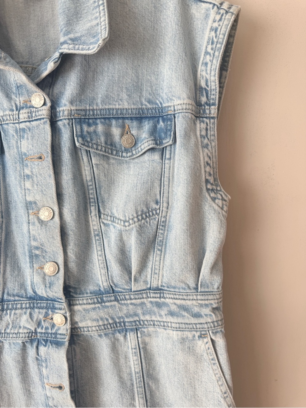 Madewell Denim Cap-Sleeve Shirtdress in Aquino Wash 100% Cotton - Picture 4 of 8